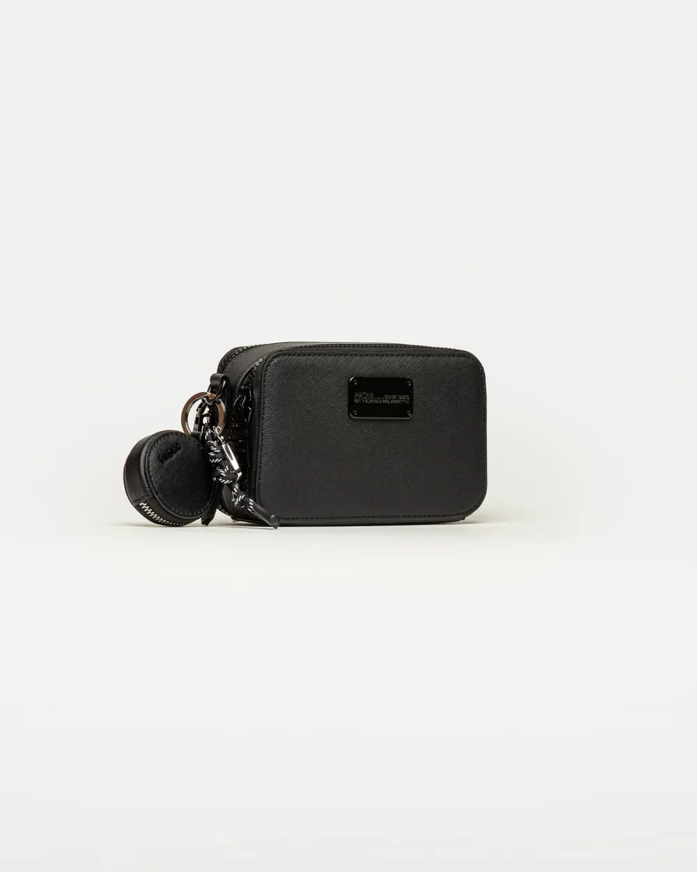 Llavero Charm Round en efecto cuero