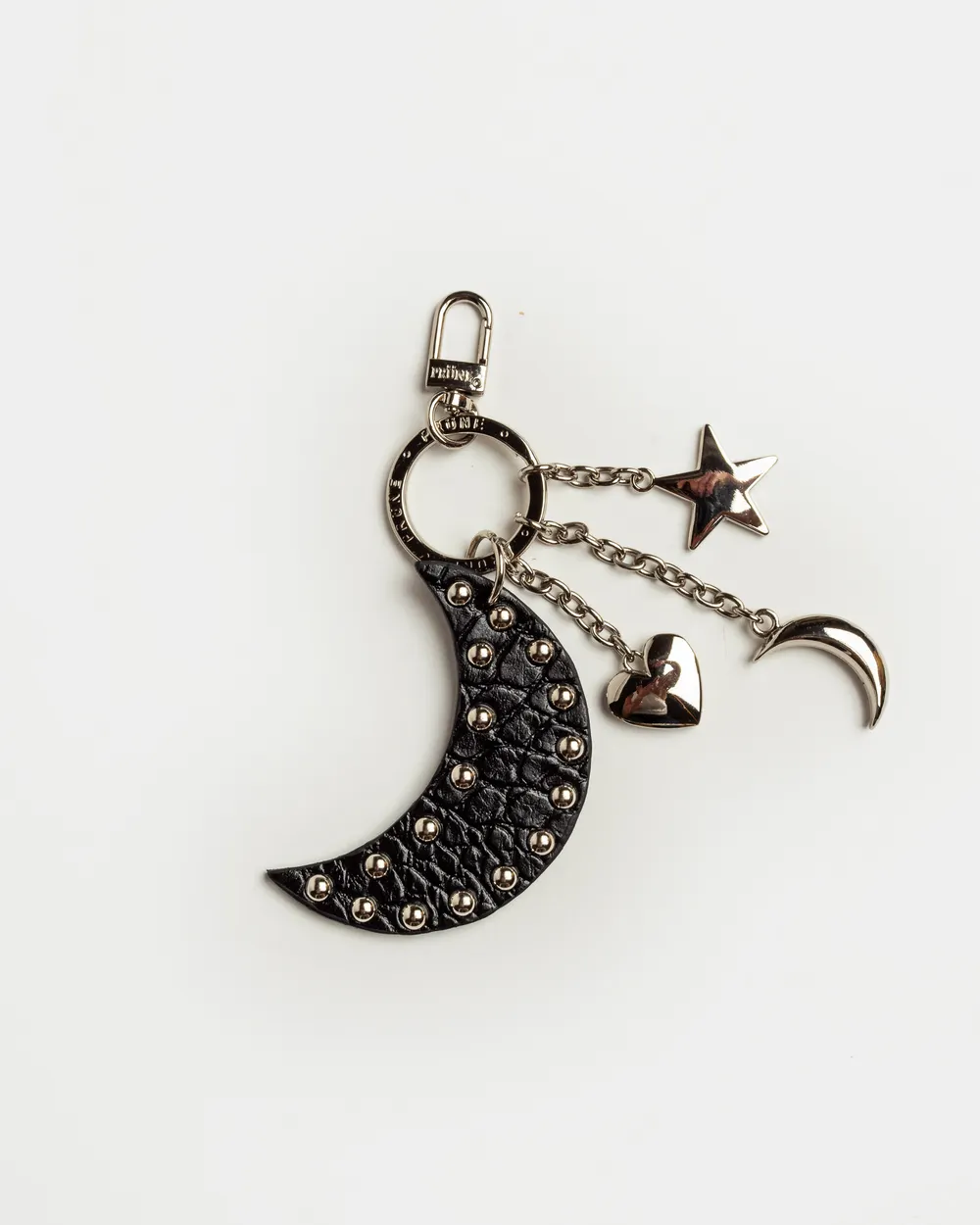 Llavero Charm Starry Night en cuero grabado croco