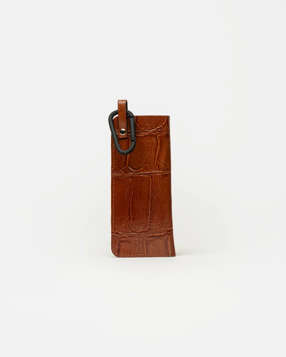 Estuche Ruby en cuero grabado croco