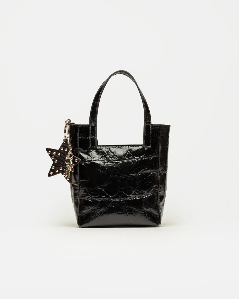 Llavero Charm Kenia en cuero snake bitono