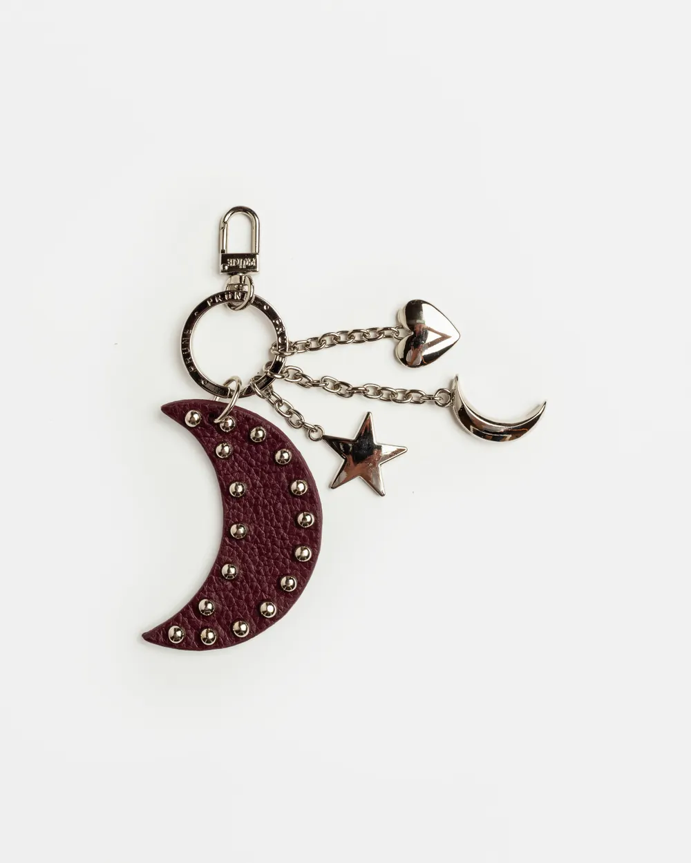 Llavero Charm Starry Night en cuero graneado